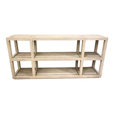 Modern Lacquered Linen Finished Console Table