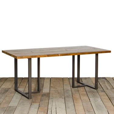 Rustic Industrial Dining Table with 1.5