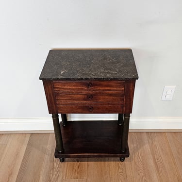 Antique French Empire Period Mahogany Chest of Drawers Nightstand End Table Early 19th Century 