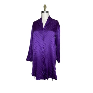 Vintage Morgan Taylor Intimates Purple Silk Nightgown Size S 