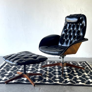 George Mulhauser for Plycraft lounge chair and ottoman circa 1965 