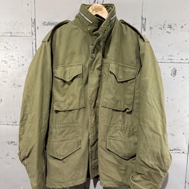 Vintage M65 Field Jacket OG 107 Olive Green Coat, Military Army  Medium 