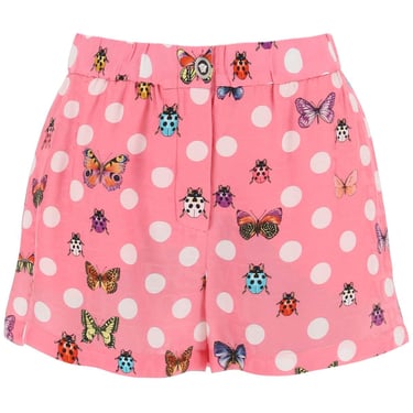 Versace Butterflies&Ladybugs Polka Dot Shorts Women