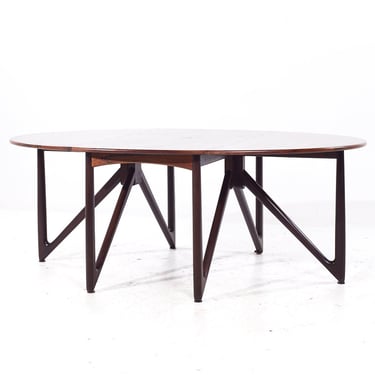 Kurt Østervig for Jason Furniture Mid Century Danish Rosewood Drop Leaf Dining Table - mcm 