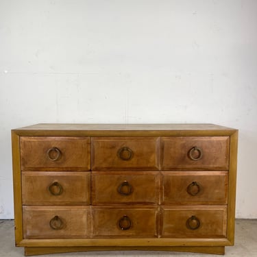 Mid Century 9 Drawer Lowboy Dresser by Widdicomb