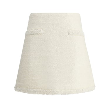 Self-Portrait Women Pearls Bouclé Miniskirt