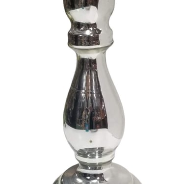 Vintage Mercury Glass Candlestick Holder 