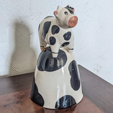 1994 Vintage Ceramic Cow Bell with Cow and Utter 