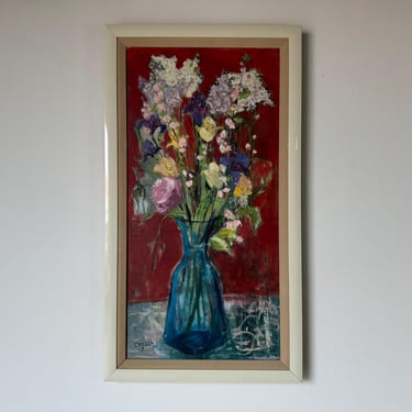 1970's Marie Louise Ogier (FRENCH, 1912- 2003 ) Still Life Oil Painting, Framed 