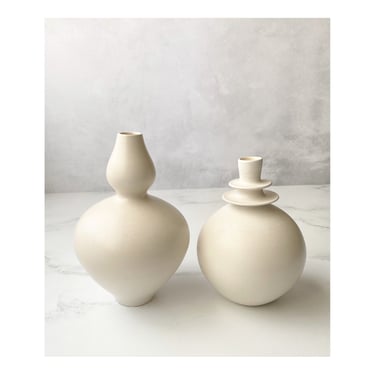 Reserved for Marita- Custom set of 3 Stoneware Vases by Sara Paloma 