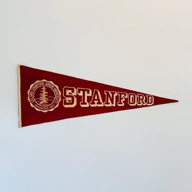 Vintage Stanford University Full Sized Pennant The Chicago Pennant Company - As Is Condition 