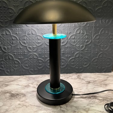 Mod Black and Teal Touch Lamp