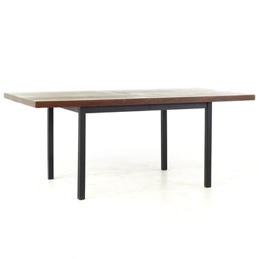 Milo Baughman for Directional Mid Century Multi Wood Expanding Dining Table with 2 Leaves - mcm 