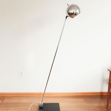 Robert Sonneman Adjustable Floor Lamp in Chrome and Steel with Globe Head 