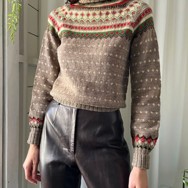 50s Danish Wool Turtleneck Sweater