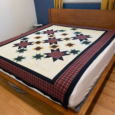 Safari Stars Handmade Quilt, Quilters World Pattern, Star Pattern Quilt, handmade blanket, tapestry blanket 