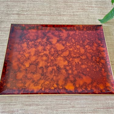 Vintage Tortoise Shell Tray by Otagirl - Lacquerware 