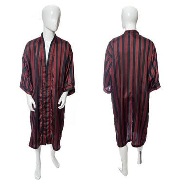 1980's Christian Dior Houndstooth Satin Robe Size M-XL