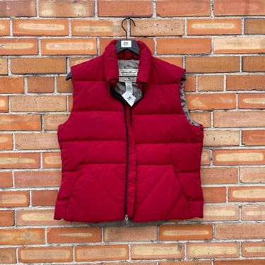 vintage 90s red Eddie Bauer puffer vest / l large 