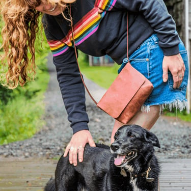 Seasonal Colors | Eco-Friendly Leather Mini Satchel Bag | Small Crossbody Bag 