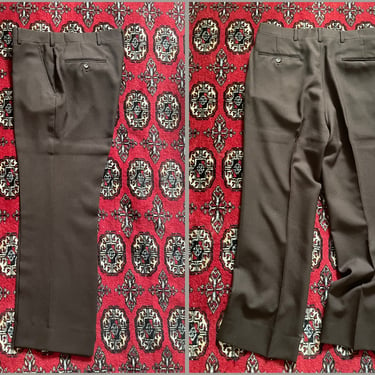 Vintage ‘70s Jack Nicklaus Tournament Slacks, chocolate brown trousers | wool blend flat front pants, 32x30 