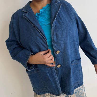 Vintage - Cotton Denim Blazer (2X)