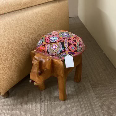 Wood Elephant Stool