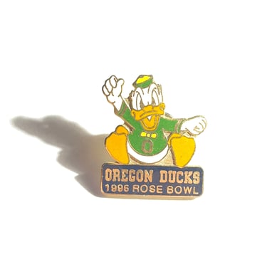 Vintage Oregon Ducks Pin Rose Bowl 1995 Metal