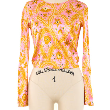 Christian Lacroix Printed Satin Top