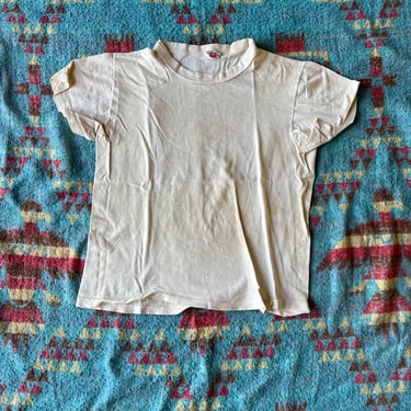 Vintage 1950s Hanes Blank White Tee 