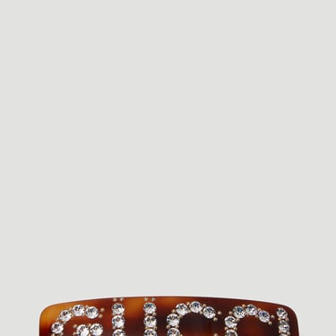 Gucci Women Crystal Logo Hair Clip