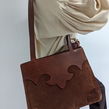 Absolute Favorite Subissati Suede &amp; Smooth Leather Tote