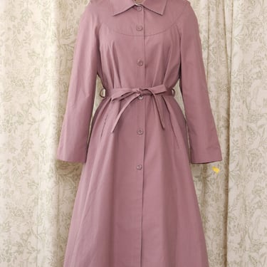 Mauve Trapeze Trench Coat M/L