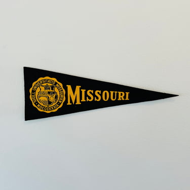 Vintage University of Missouri Mini 9 Inch Pennant 