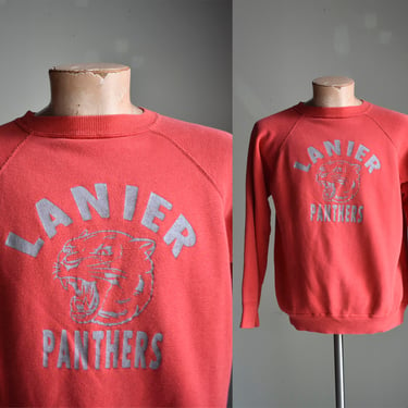 Vintage Pullover Raglan Sweatshirt / Vintage Lanier Panthers Raglan / Vintage College Raglan Sweatshirt / 80s Georgia Raglan 