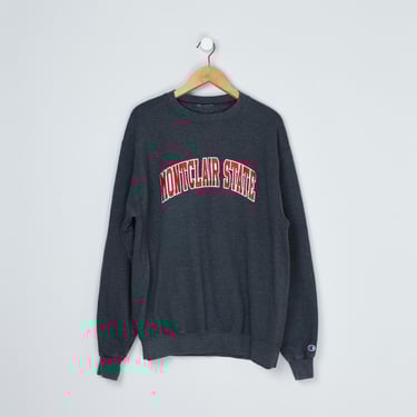 Vintage 90s Montclair State Sweatshirt - champion, college, new jersey, stitched letters, pullover, crewneck - Men's L 