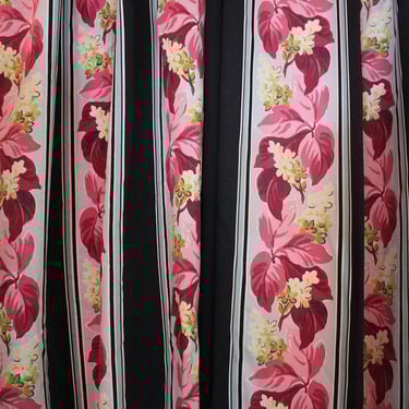 Vintage Bark Cloth Large Full Length Curtain Panel 76" X 48" 