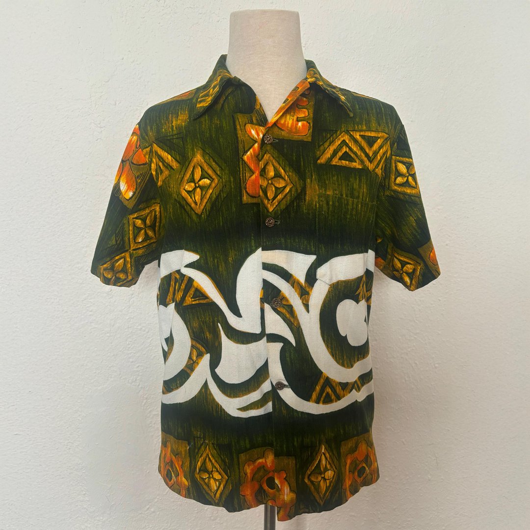 トップス 50s evelyn Margolis Hawaiian shirt Vintage Hawaiian Shirt EVELYN MARGOLIS Hawaii 1960s Aloha