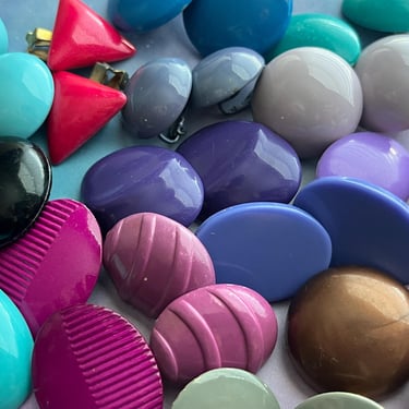 1980s power earrings collection jewelry destash resale lot of 15 pair 80s jewelry 80s earrings 