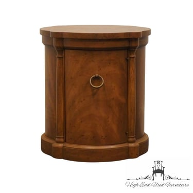 HERITAGE FURNITURE Italian Provincial Bird's Eye Maple 20" Round  Accent Storage End Table 007-376 