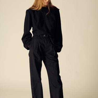 Ysl Black Cotton Trousers