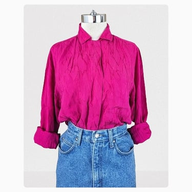 vintage 90's silk blouse (Size: S)