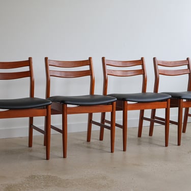 Set of Four Mid Century Danish Modern Jentique Dining Chairs 