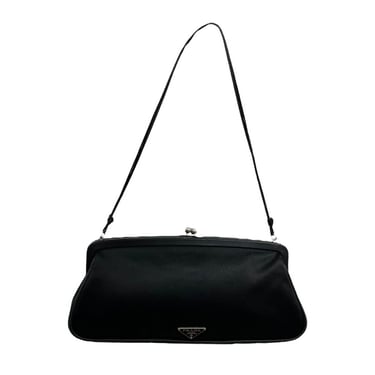 Prada Black Satin Mini Shoulder Bag