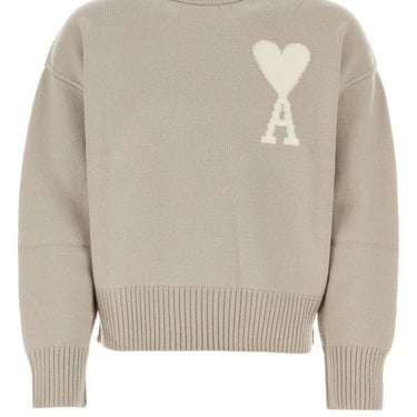 Ami Unisex Dove Grey Wool Sweater
