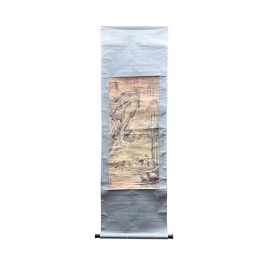 Chinese Ink Brush Mountain Water Ox Cows Scroll Painting Wall Art jk249E 