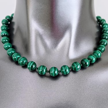 Striking Green Malachite Necklace~19