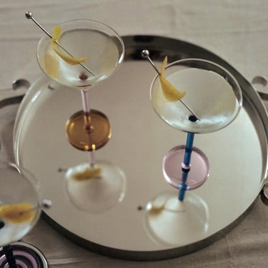 Pair of "Piano" cocktail glasses