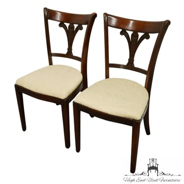 Set of 2 TELL CITY Solid Mahogany Traditional Duncan Phyfe Style Dining Side Chairs 4620 - 27 Finish 
