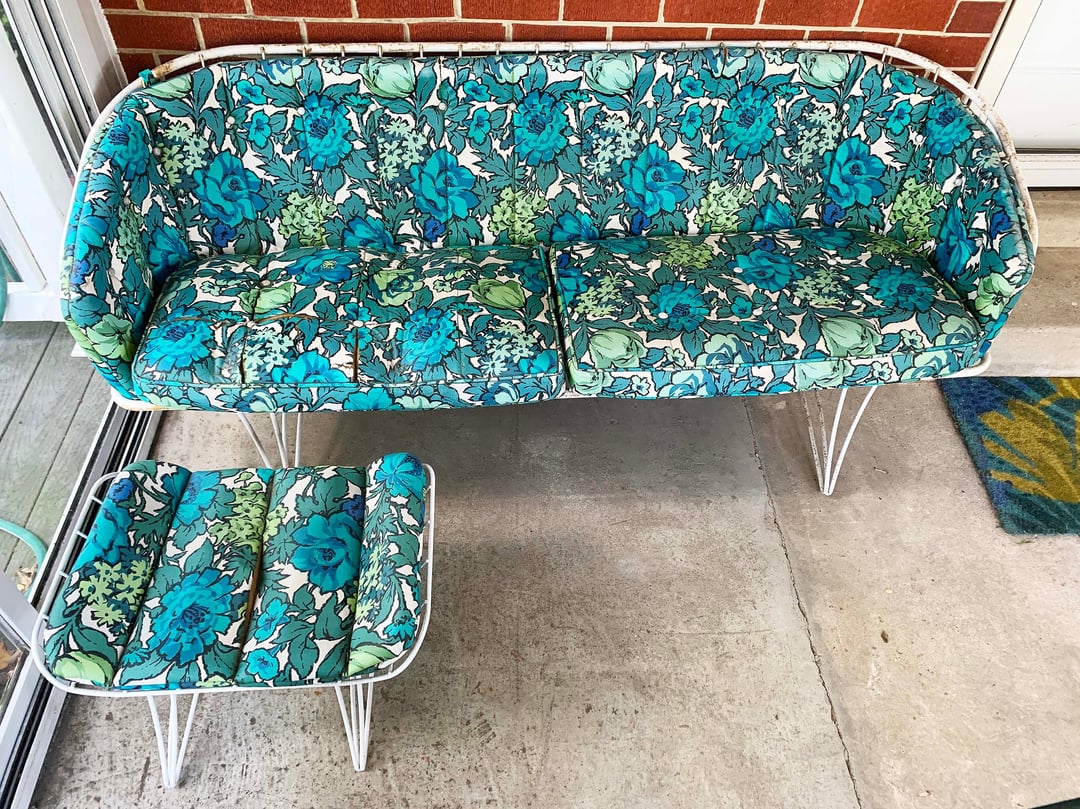 DMV Local Pickup Only! Vintage Homecrest Wire Couch Ottoman Patio